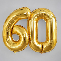 Шар-цифра «60» с гелием